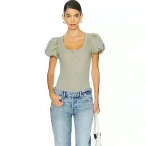 x Intimately FP Downtime Bodysuit In Laurel Oak